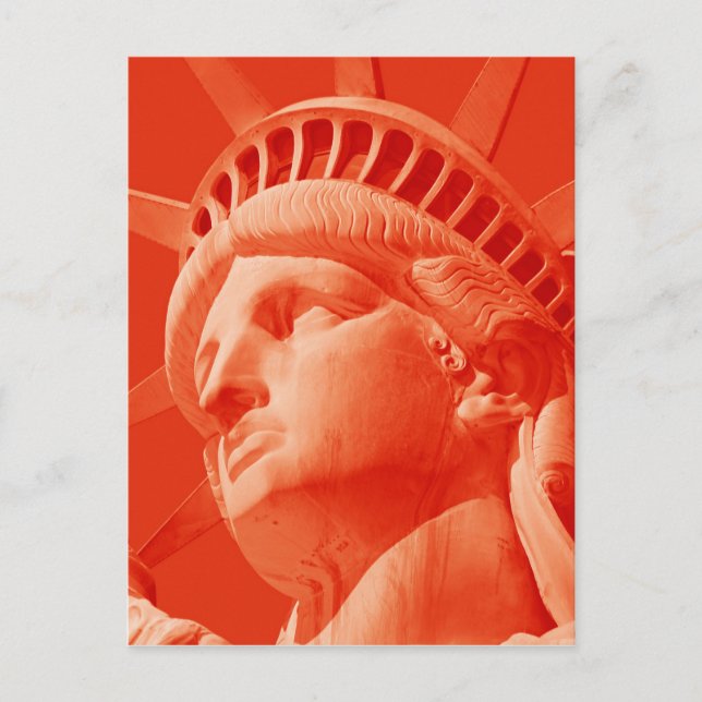 Cartão Postal Estátua Vermelha da Liberdade (Frente)