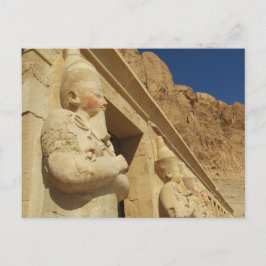 Cartão Postal estátuas osírias de Hatshepsut na tumba dela