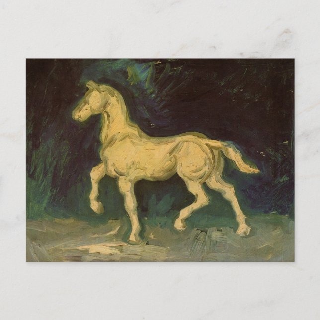 Cartão Postal Estatueta de um Cavalo por Vincent van Gogh (Frente)