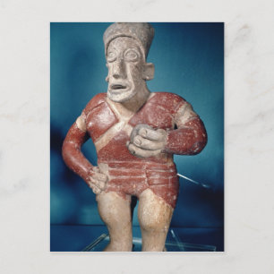 Cartão Postal Estatueta de um jogador do tlachtli que veste um