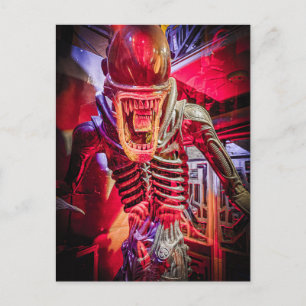 Cartão Postal Estatueta de Xenomorph Alien Horror Sci-Fi Colecio