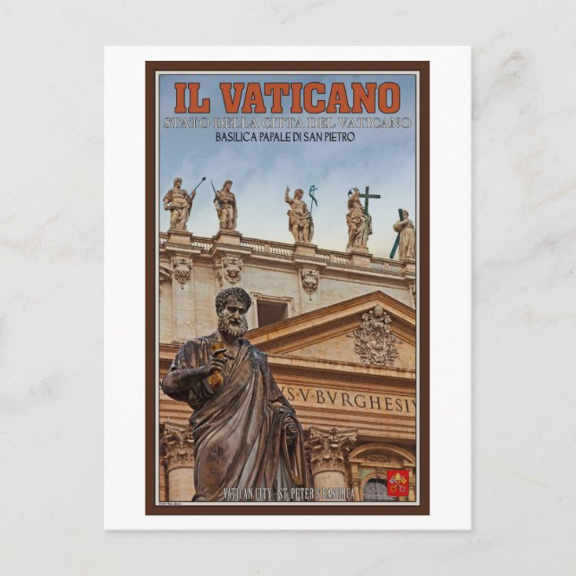 Cartão Postal Estatutos da Cidade do vaticano (Frente)