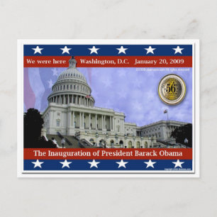 Cartão Postal Estávamos aqui - Inauguração de Barack Obama em