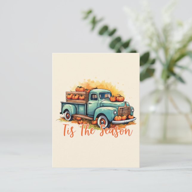 Cartão Postal 'Este Caminhão De Pumpkin' (Em pé/Frente)