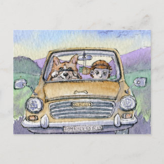 Cartão Postal Este cão Corgi levou a sua casa...