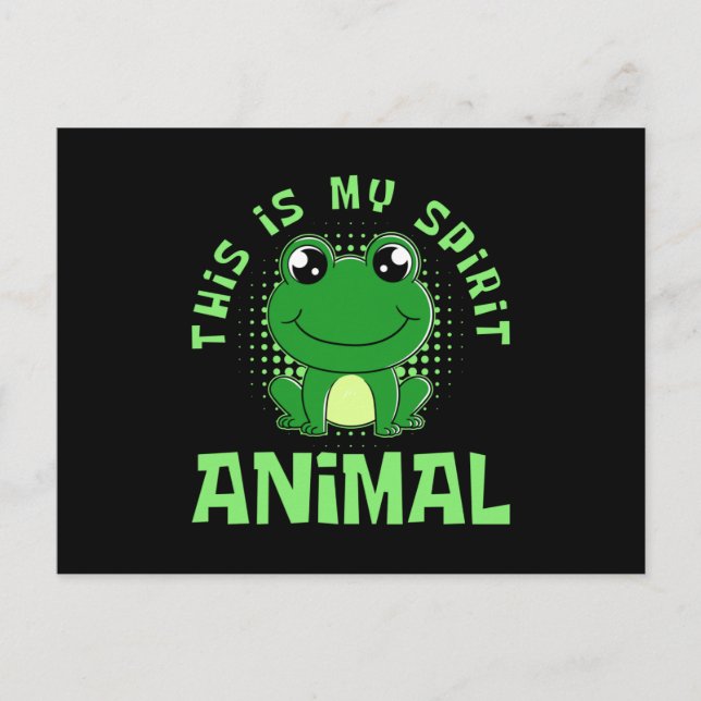 Cartão Postal Este É Meu Sapo Animal Espiritual (Frente)