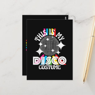 Cartão Postal Este é o meu figurino de discoteca - Festa Funky d