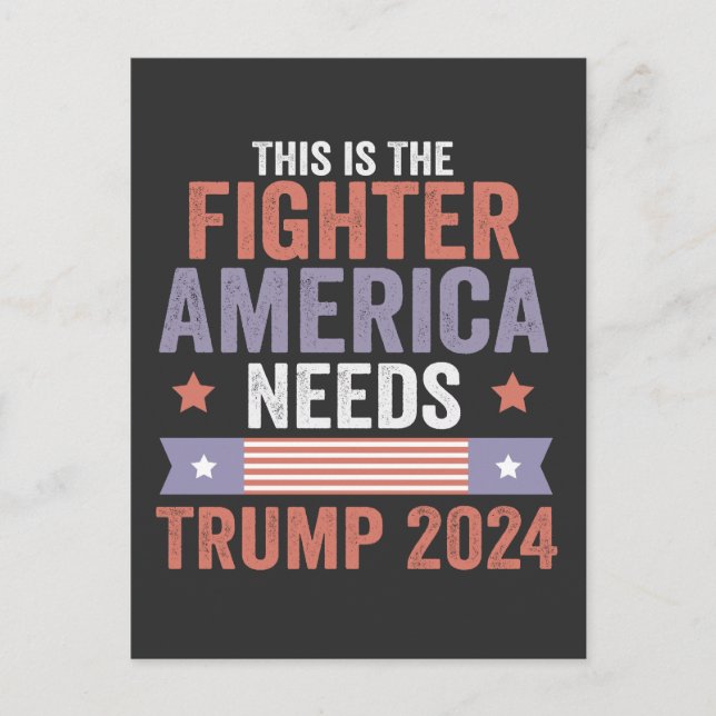 Cartão Postal Este é o Presente do "Fighter American Needs Trump (Frente)