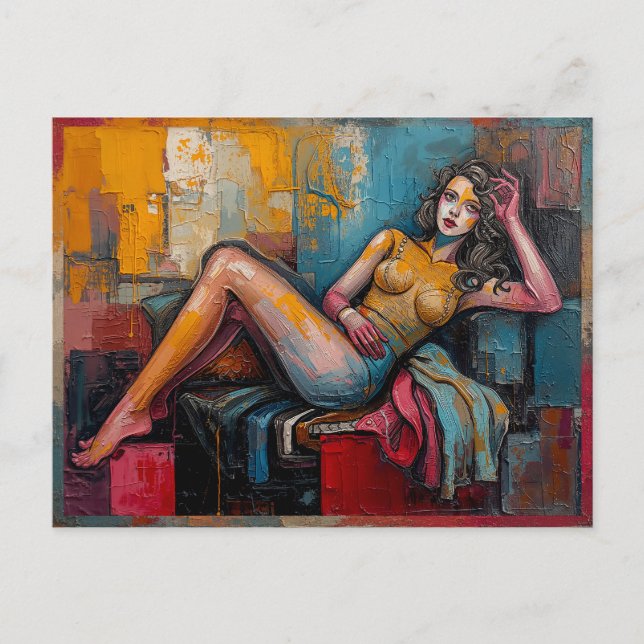 Cartão Postal “Este está funcionando” – Retrato de Jasmine (Frente)