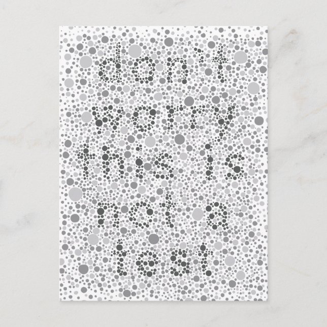 Cartão Postal Este não é um teste (Frente)