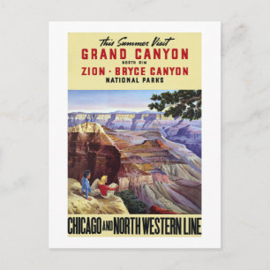 Cartão Postal Este Verão Visita Grand Canyon