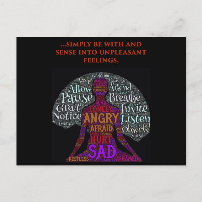 Cartão Postal Esteja com seu Cartão-Postal de Sentimentos (Frente)