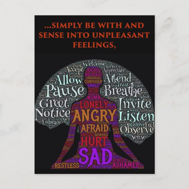 Cartão Postal Esteja com seu Cartão-Postal de Sentimentos (Frente)