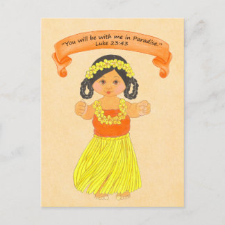 Cartão Postal Esteja Comigo no Paraíso~Escritura~Impressão