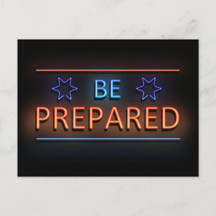 Cartão Postal Esteja preparado.
