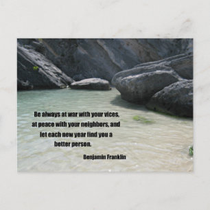 Cartão Postal Esteja sempre em guerra com seus vícios...
