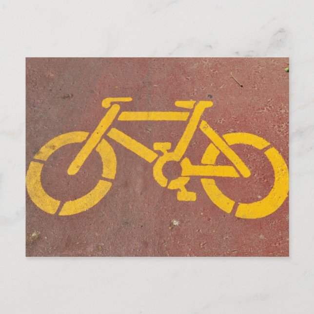 Cartão Postal estêncil da bicicleta (Frente)