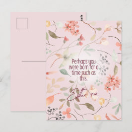 Cartão Postal Ester 4:14 Versículo Bíblico Cristão Arte