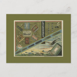 Cartão Postal Esterbrooks Steel Caneta Ad