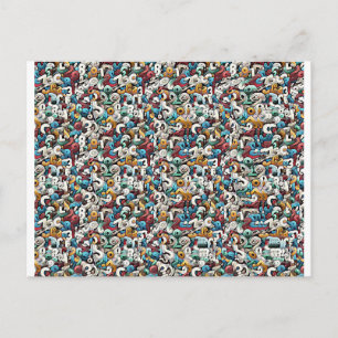 Cartão Postal Estereograma da Letra R Magic Eye - Sem Envelope