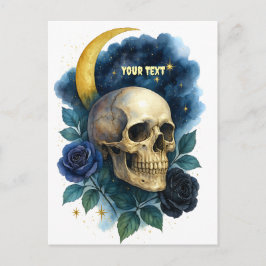 Cartão Postal Estética Bruxólica Floral Gótica Halloween Assusta