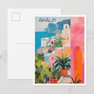Cartão Postal Estética da Cidade de Viagem Amalfi Itália