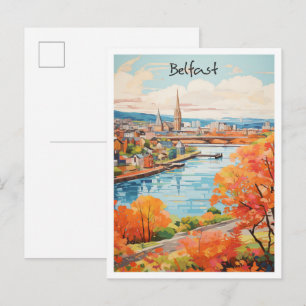 Cartão Postal Estética da Cidade de Viagem Belfast Irlanda do No