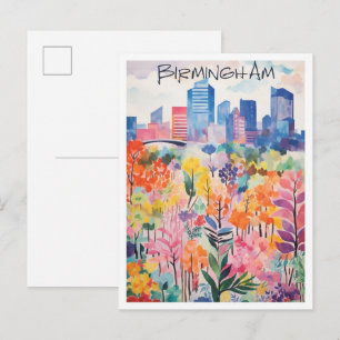 Cartão Postal Estética da Cidade de Viagem Birmingham Inglaterra
