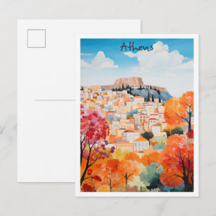 Cartão Postal Estética da Cidade de Viagens Atenas Grécia