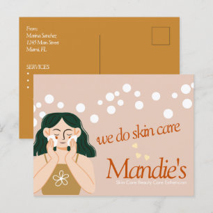 Cartão Postal Estética de Cuidados com a Pele Negócios de Salão 