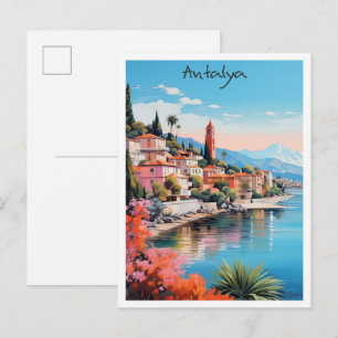 Cartão Postal Estética de Viagem de Antalya Turquia