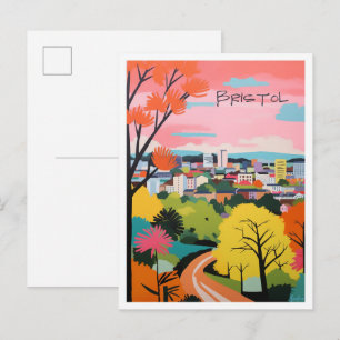 Cartão Postal Estética de Viagem de Bristol