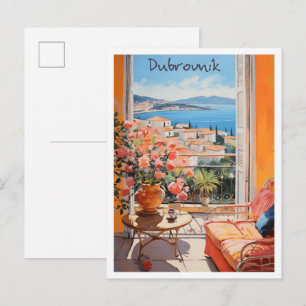Cartão Postal Estética de Viagem Dubrovnik Croácia