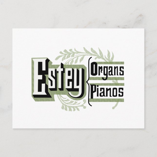 Cartão postal Estey Organs & Pianos (Frente)