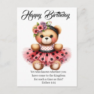 Cartão Postal Esther 4:14 Birthday Card