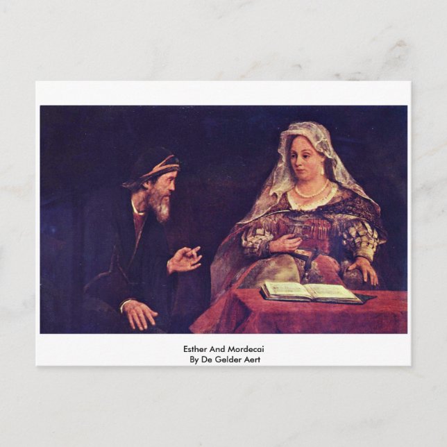 Cartão Postal Esther e Mordecai De Gelder Aert (Frente)