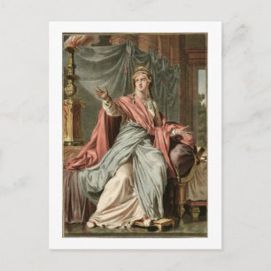Cartão Postal Esther, figurino para 'Esther' de Jean Racine, de
