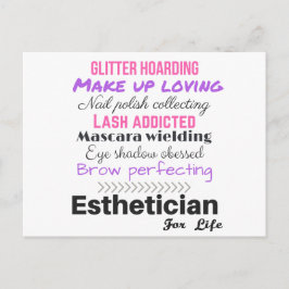 Cartão Postal Estheticista para a vida