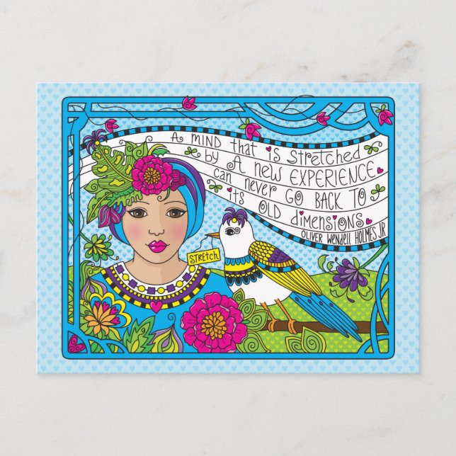 Cartão Postal Esticar A Sua Mente_ (Frente)