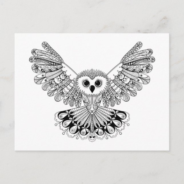 Cartão Postal Estilo Black Owl (Frente)