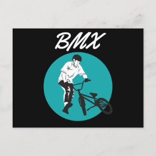 Cartão Postal Estilo BMX Retroativo do Biker legal