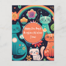 Estilo Boho Fofo de Aniversário de Gato