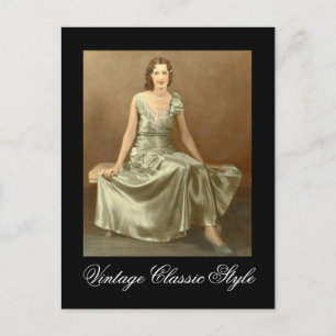 Cartão Postal Estilo Clássico da Vintage