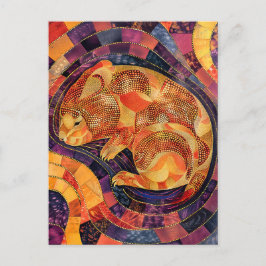 Cartão Postal Estilo de Arte Ponto Aborigine