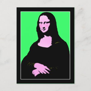 Cartão Postal Estilo de Arte Pop da Mona Lisa