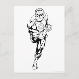 Cartão Postal Estilo de banda desenhada - Em execução, Preto e B