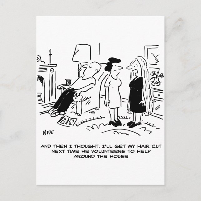 Cartão Postal Estilo de Cabelo Longo Devido à Ausência de Estimu (Frente)