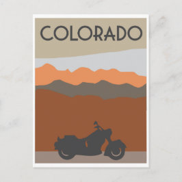 Cartão Postal Estilo de colheita de motocicleta Colorado