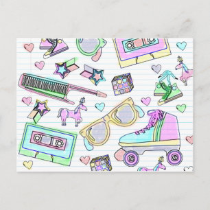 Cartão Postal Estilo de Coloração Super Incrível dos Oitenta