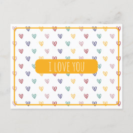 Cartão Postal Estilo de Corações Corações Cortes Cortantes 2